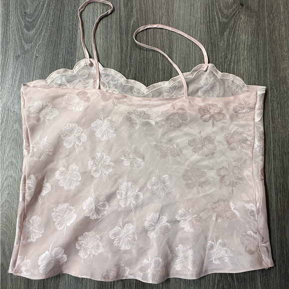 Victoria's Secret Pale Pink Satin Floral Camisole Y2K Fairy Medium - Picture 6 of 9